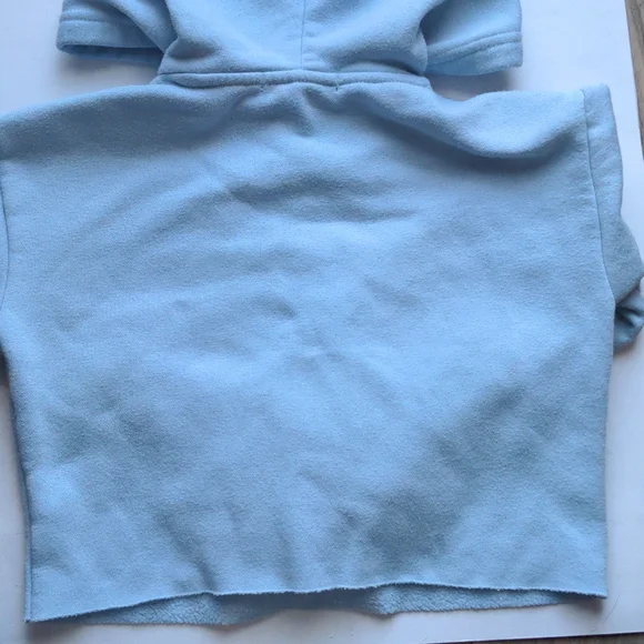 5/6T Cropped Baby Blue Hoodie Forever21 - Picture 7 of 8
